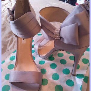Womens NINA NY LILAC LAVENDER RS BOW Strappy Stiletto Sandals Heel SHOES…